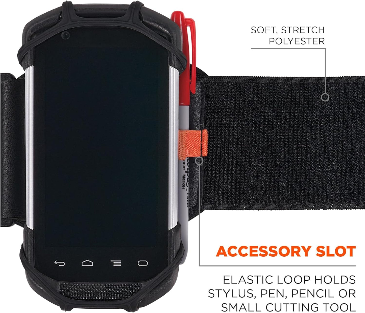 5545 Ergodyne Squids Armband, Wristband Scanner Mount, Adjustable to Fit Phones, Scanners, Mobile Computers, PDA