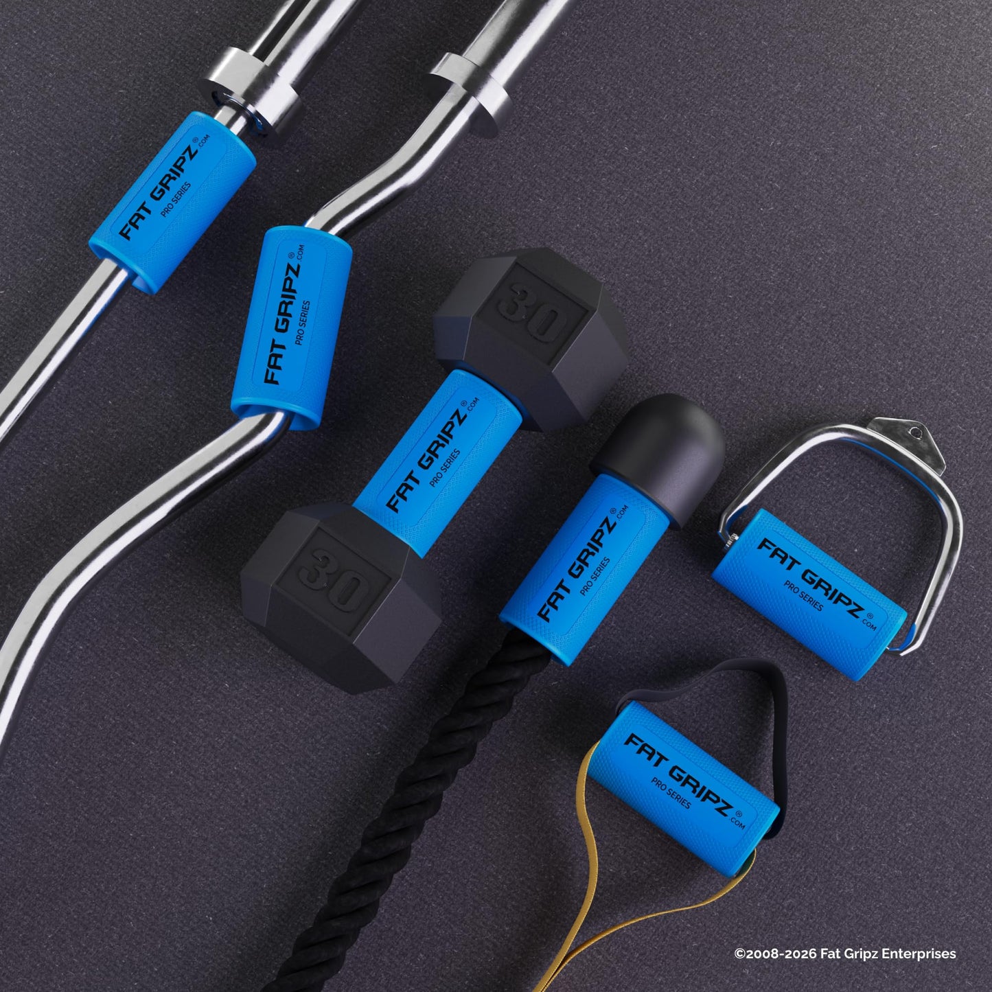 Fat Gripz - Thick Grips - Increased Muscle Fiber Activation - Bigger Arms (4x Men's Health Award Winner)