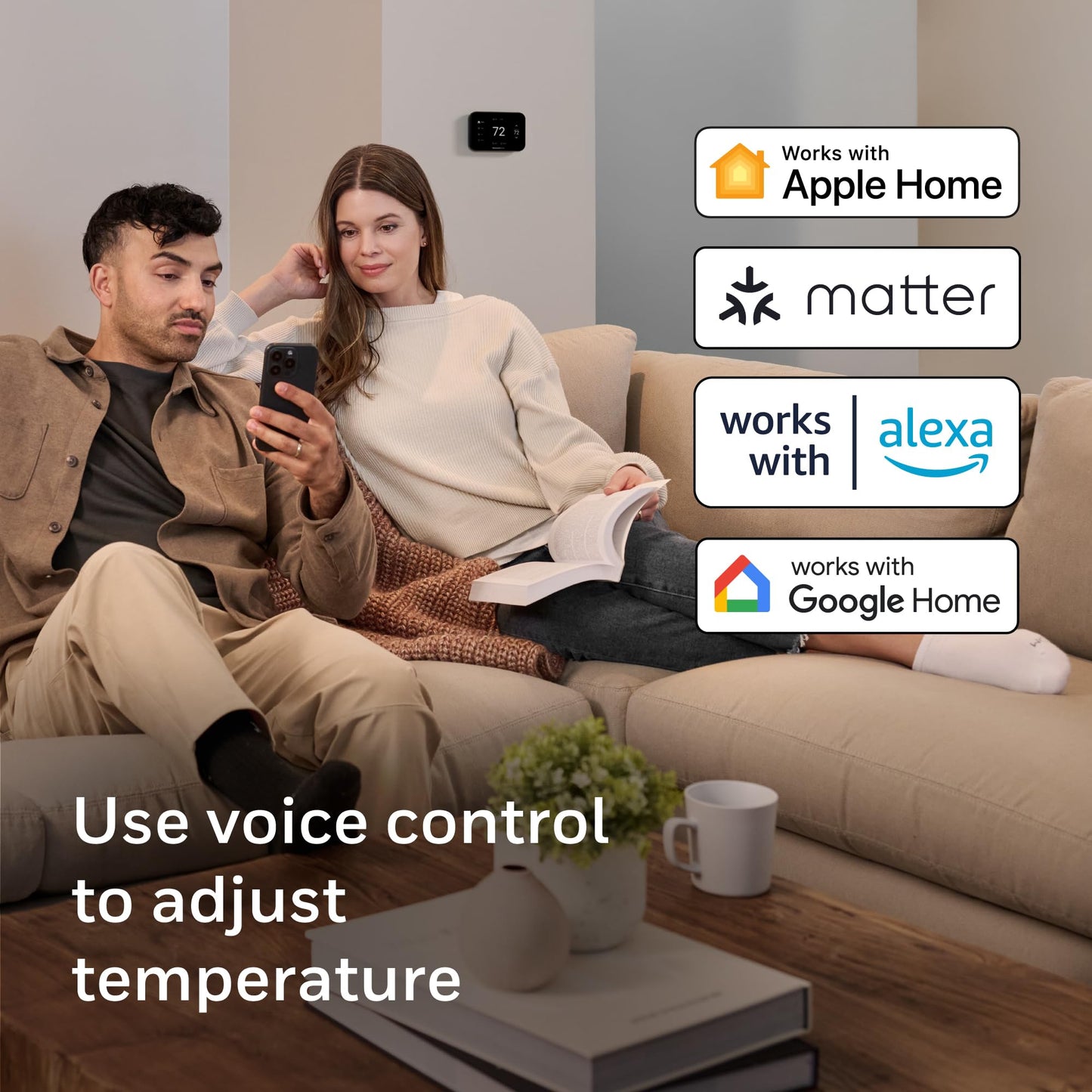 Honeywell Home X8S Premium Smart Programmable Wi-Fi Thermostat with Sensor, Video Doorbell Access, Humidity Control, 5" Customizable Touchscreen, Energy Star, Works with Alexa, Matter, Apple, Google