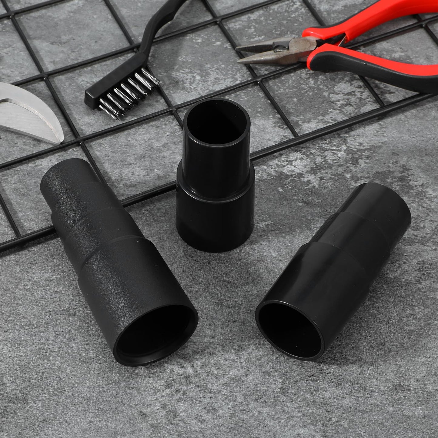 WJIAAA 3pcs Vacuum Hose Adapter, 1-1/2" to 1-3/8" to 1-1/4" ，1" to 1-1/8" to 1-3/8" to 1-5/8" Universal Vacuum Attachments Wet Dry Vac Cleaner Extractor Kit Extractor Attachment