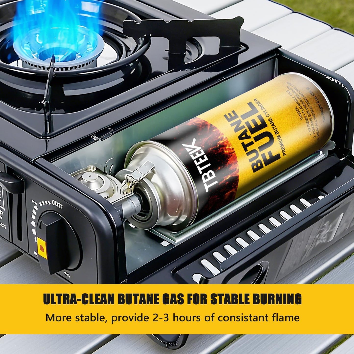 TBTeek Butane Fuel Canister - Premium 8 oz Pure Refined Butane Gas for Kitchen Torch, Camping & Grilling