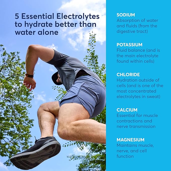 Nuun Sport Electrolyte Powder Packets with Magnesium, Calcium, Potassium, Chloride, and Sodium, Hydration Packets for On-the-Go, Strawberry Kiwi Flavor, Gluten Free & Vegan, 16 Single Servings