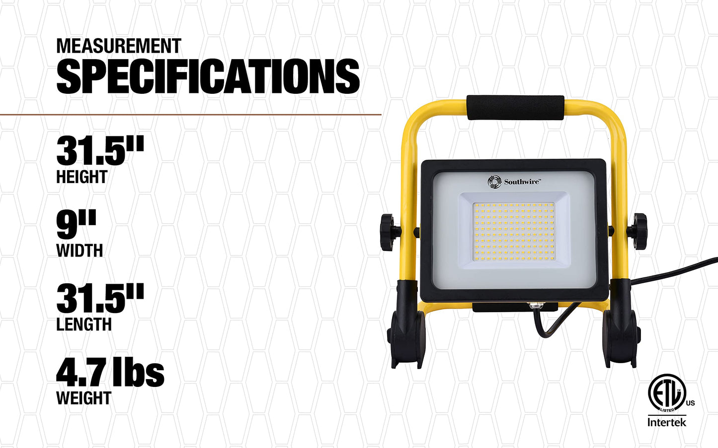 Southwire CSW10X1 LED Work Light, 10000, Yellow