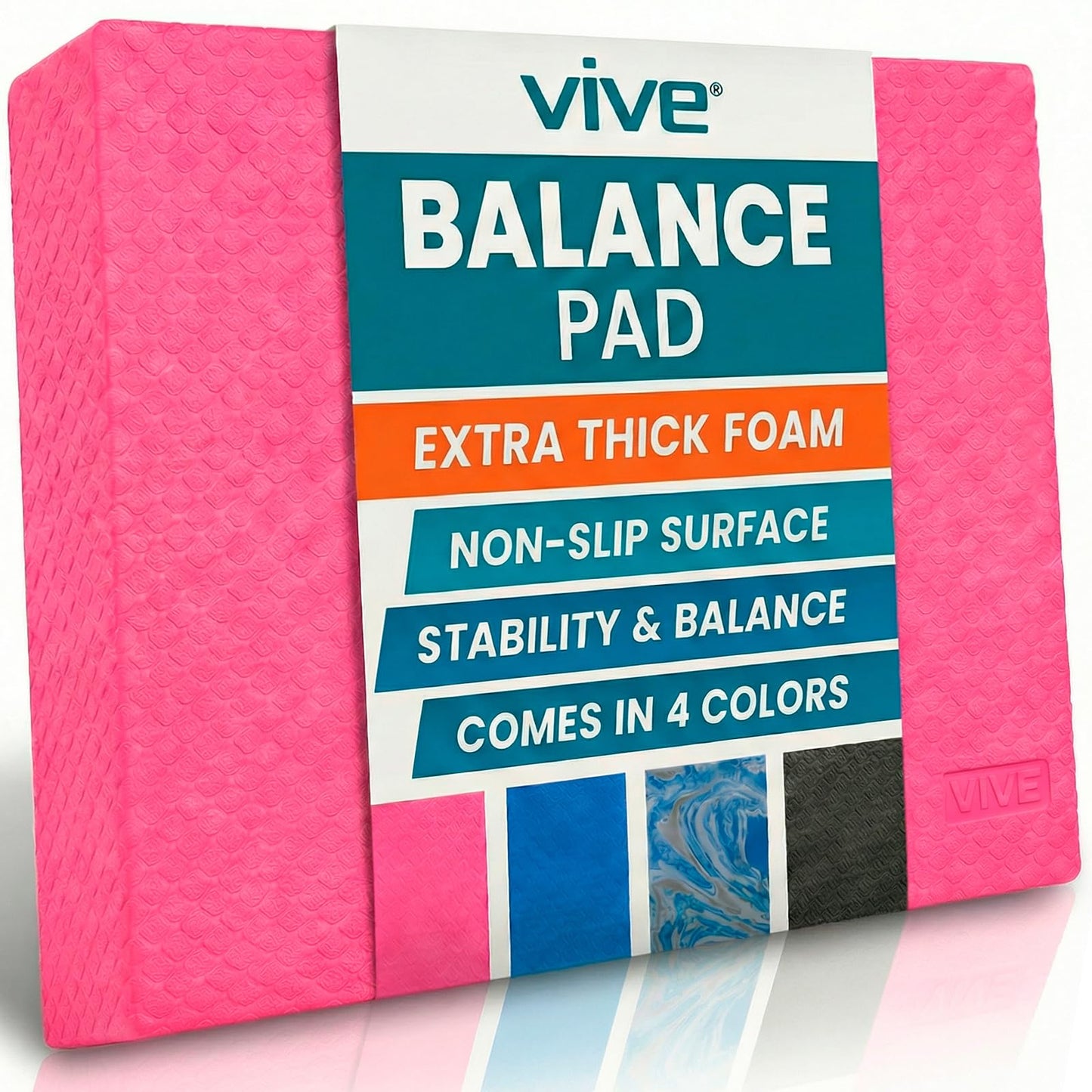 Vive Balance Pad - Foam Board Yoga Mat Block for Physical Therapy, Stability, Workout, Knee and Ankle Exercise - Equipment for Strength Training, Rehab - Large Floor Pad for Adults, Kids