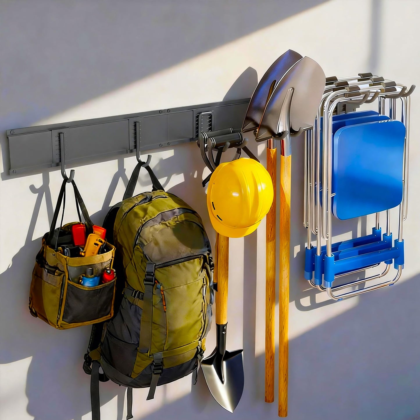 Ultrawall Garden Tool Organizer, 48 Inch Garage Tool Organizer Wall Mount, Heavy Duty Steel Wall Holders for Tools, 400lb Weight Capacity