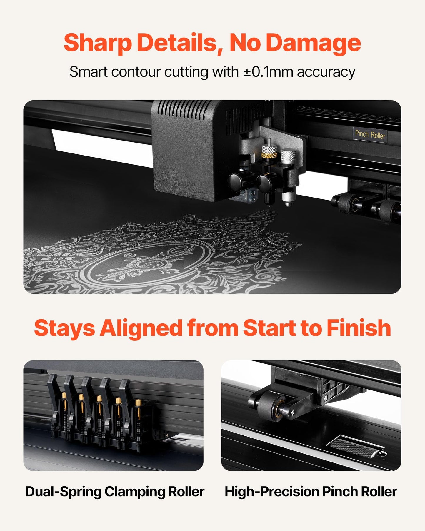VEVOR Vinyl Cutter Machine, 53 inch Max Feed Width, Dual Blades, Adjustable Force and Speed, LED Display, Vinyl Plotter Cutter Printer Bundle with Sticker Sheets, Transfer Film, Signmaster Software