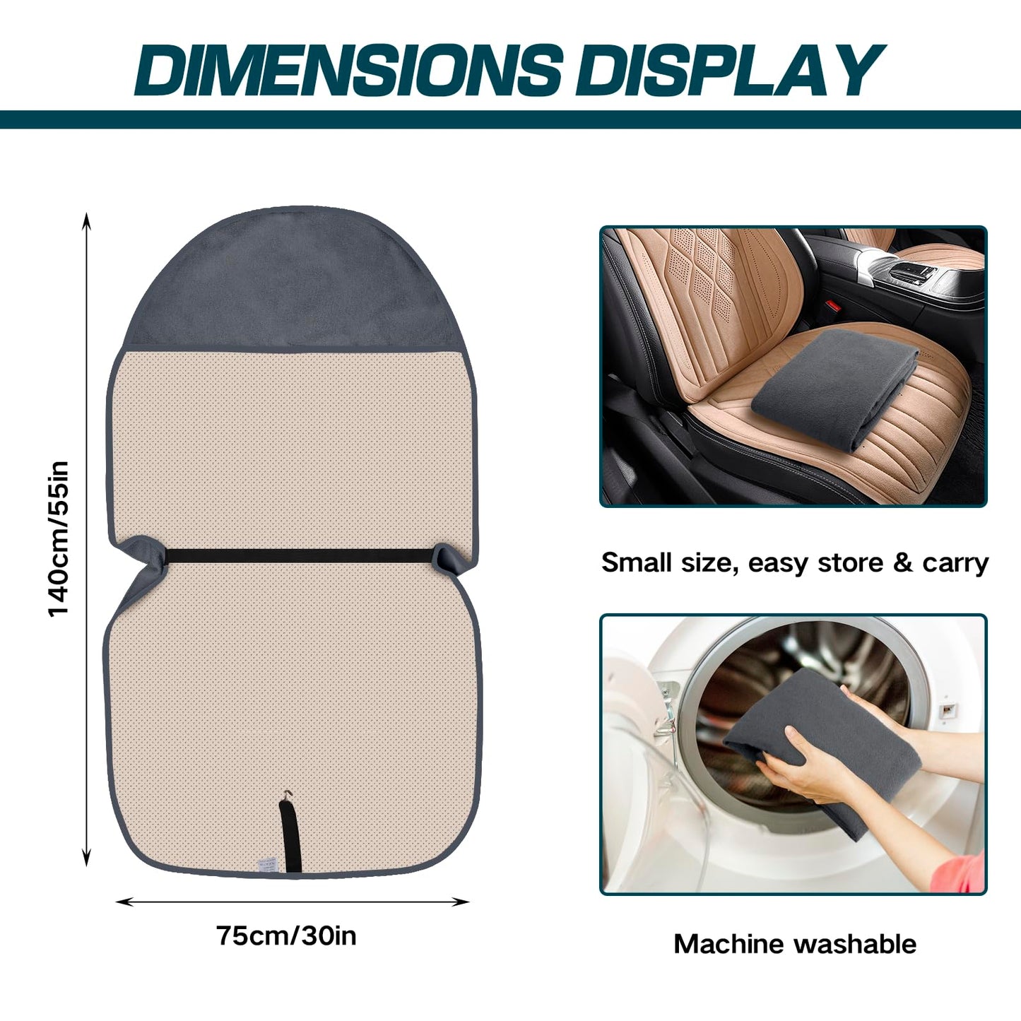 Waterproof Car Seat Protector for Chevy Tahoe, GMC Yukon, Cadillac Escalade, Suburban,Sweat-Absorbent Non-Slip Universal Seat Cover for Running, Gym, Swimming,Machine Washable for Cars, Trucks, SUVs