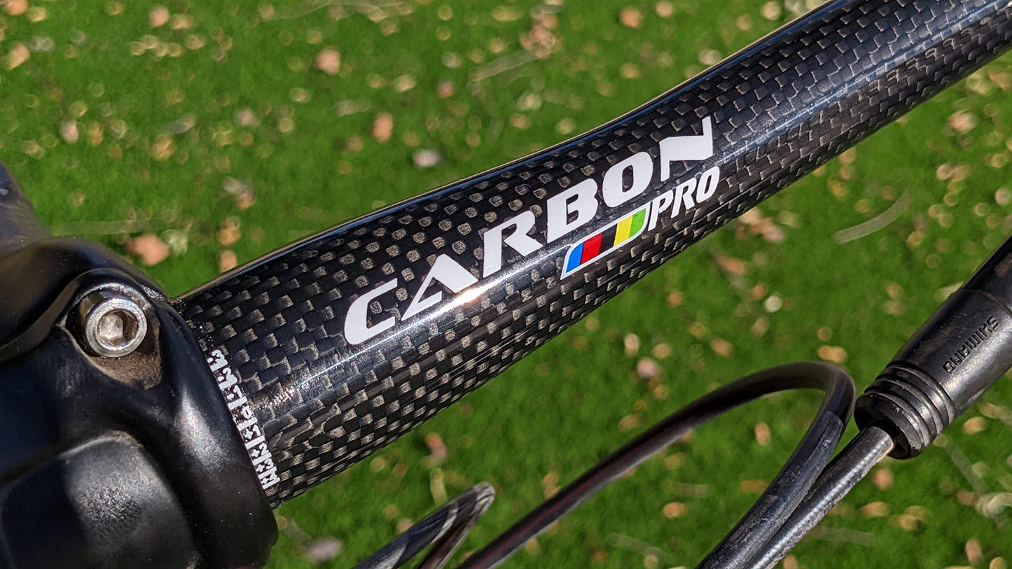 31.8 Handlebar, Mountain Bike Handlebars, Carbon MTB Handlebars, 3K Glossy Flat Handlebar Straight Mountain Bike Bars, Lightweight Wide Carbon MTB Bars For MTB Downhill Scooter City Bike