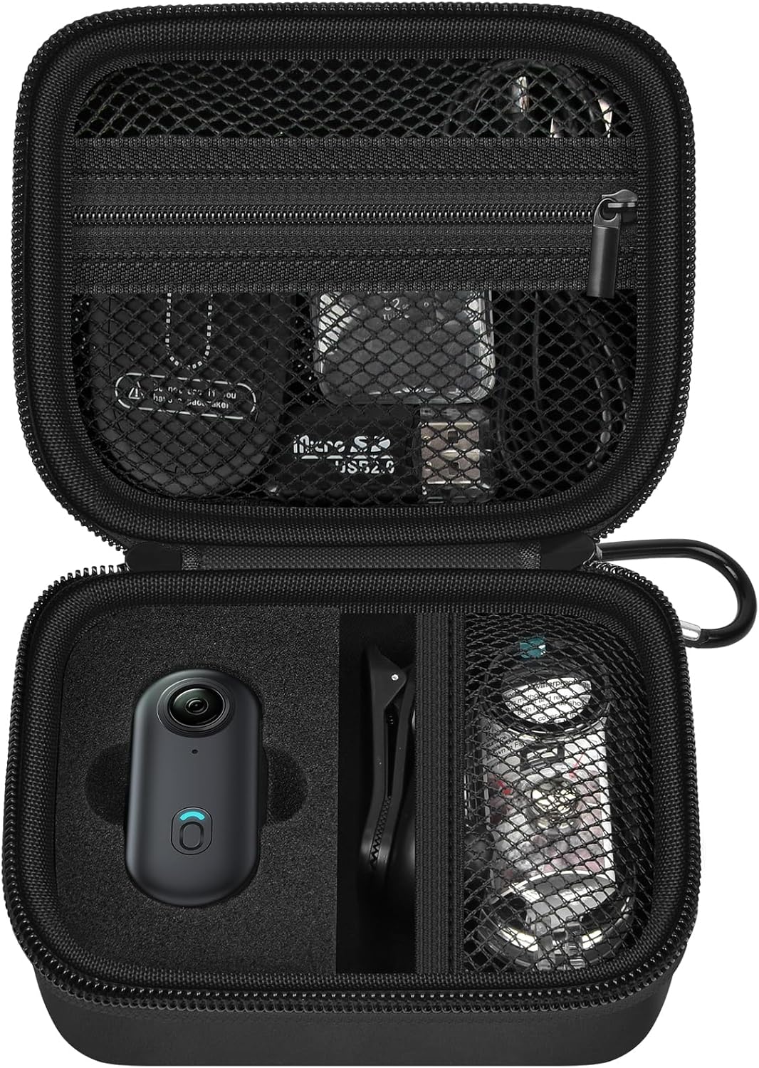 Mini Body Camera Case, Wearable Thumb Action Cam Holder, Storage Bag for Tiny Portable Camcorder, Small Recording
