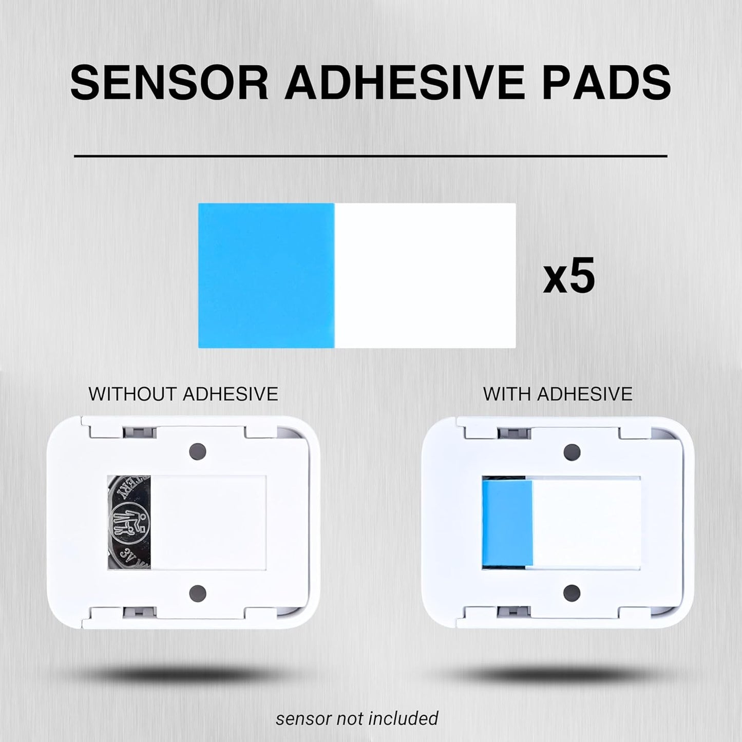 SOLVIX (5 5 Replacement Adhesive for SimpliSafe Alarm Entry Sensors and Magnets Strong Double-Sided Tape for Easy