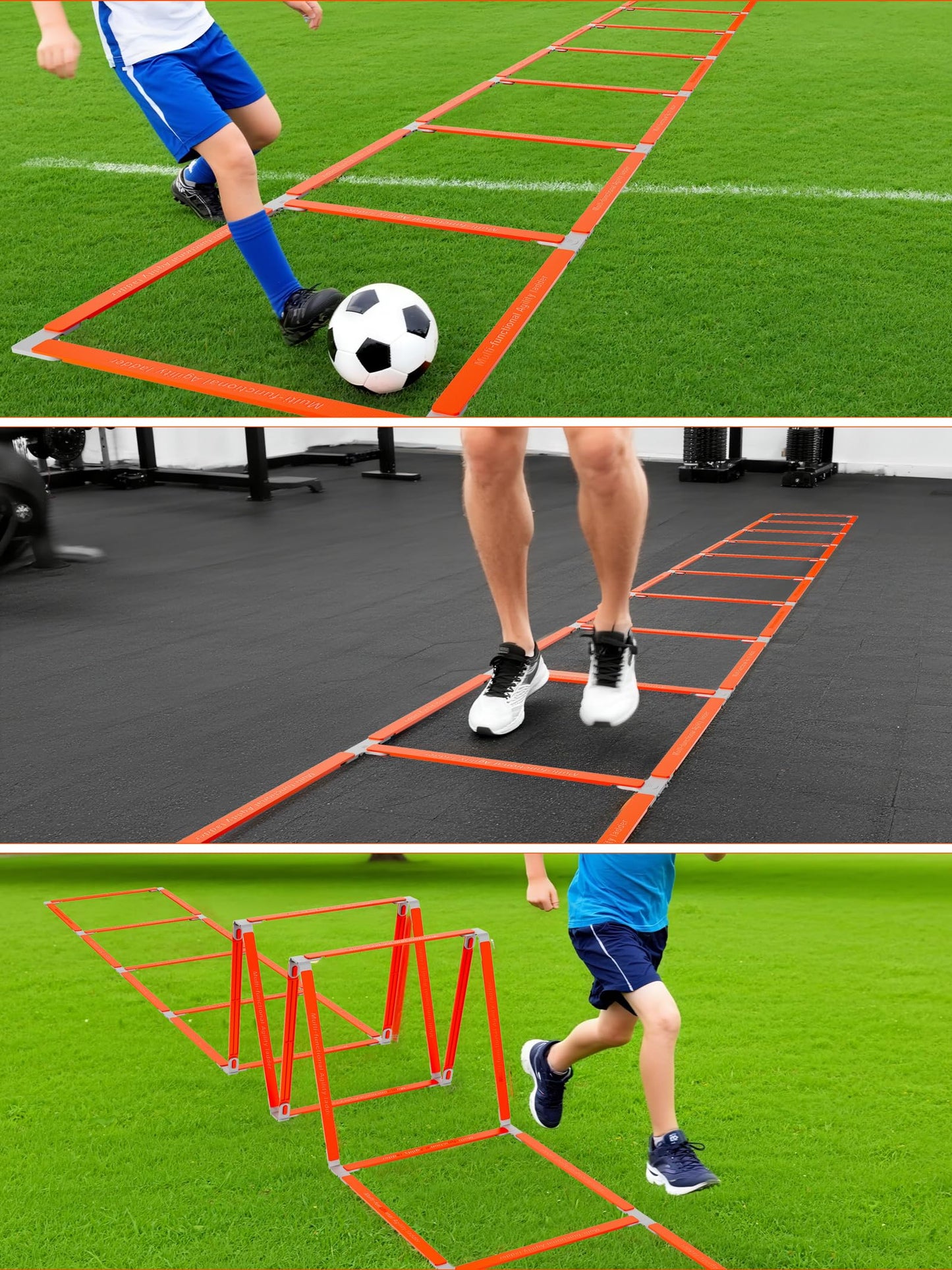 TONTATTA Tangle-Free Agility Ladder for Kids/Athletic – Multi-Use Speed Training Ladder for Footwork Drills/Football/Soccer/Boxing - Agility Equipment for Workout/Exercise/Fitness – 10 Rung
