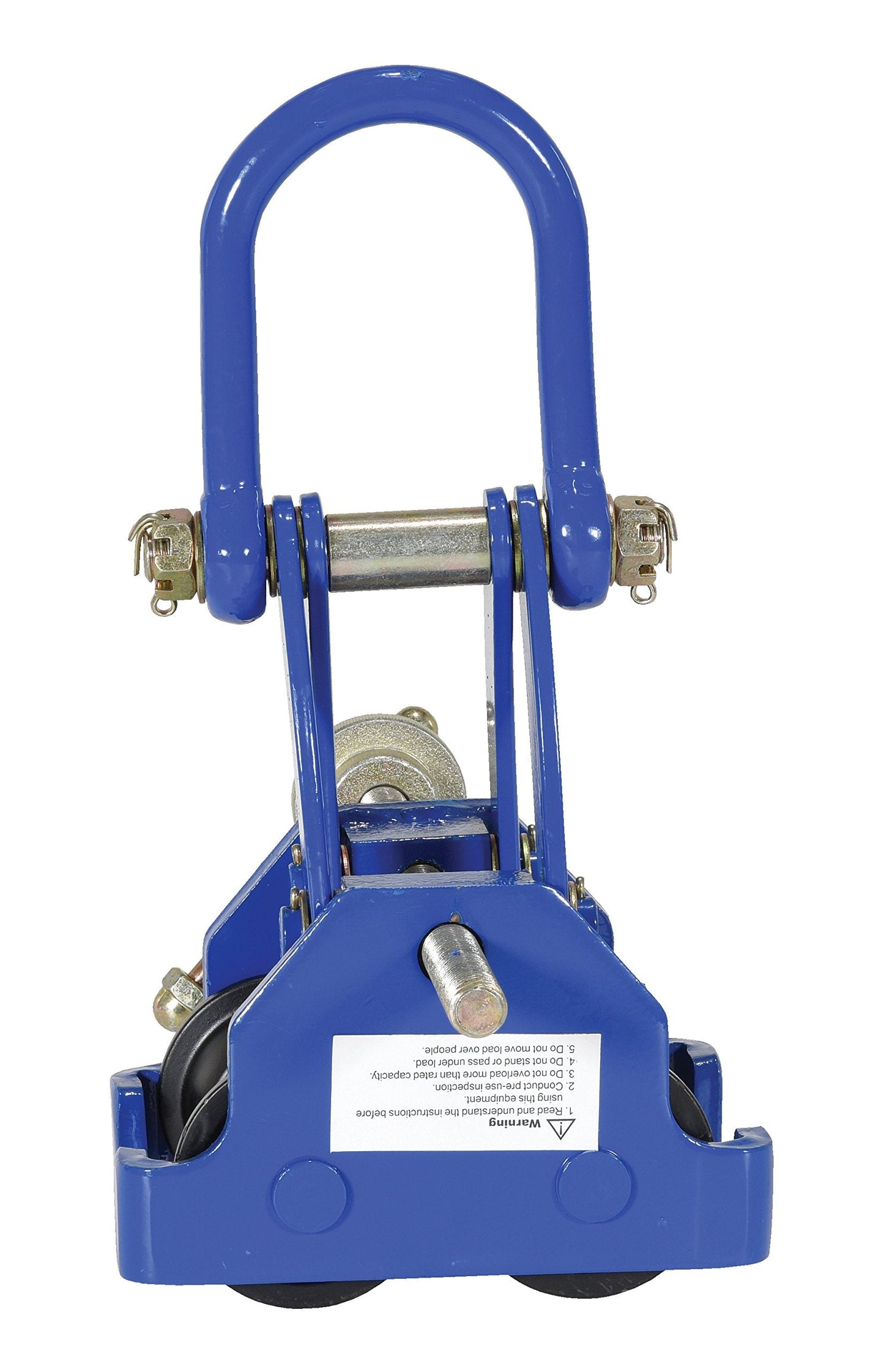 Vestil QIT-4 Steel Quick Install Manual Trolley 6-3/4 In. x 14-1/8 In. x 12 In. 4000 Lb. Capacity Blue