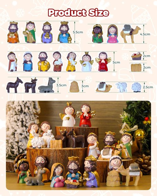 Little People Nativity Set by Fisher-Price | 23-Piece Adorable Christmas Scene for Home & Sunday School Play