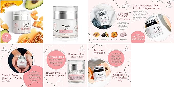 Hydrating Face Mask with Beeswax, Avocado Oil, Pumpkin, and More ??Gently Removes Dead Skin Cells ??Miracle Mask (1.7 oz)
