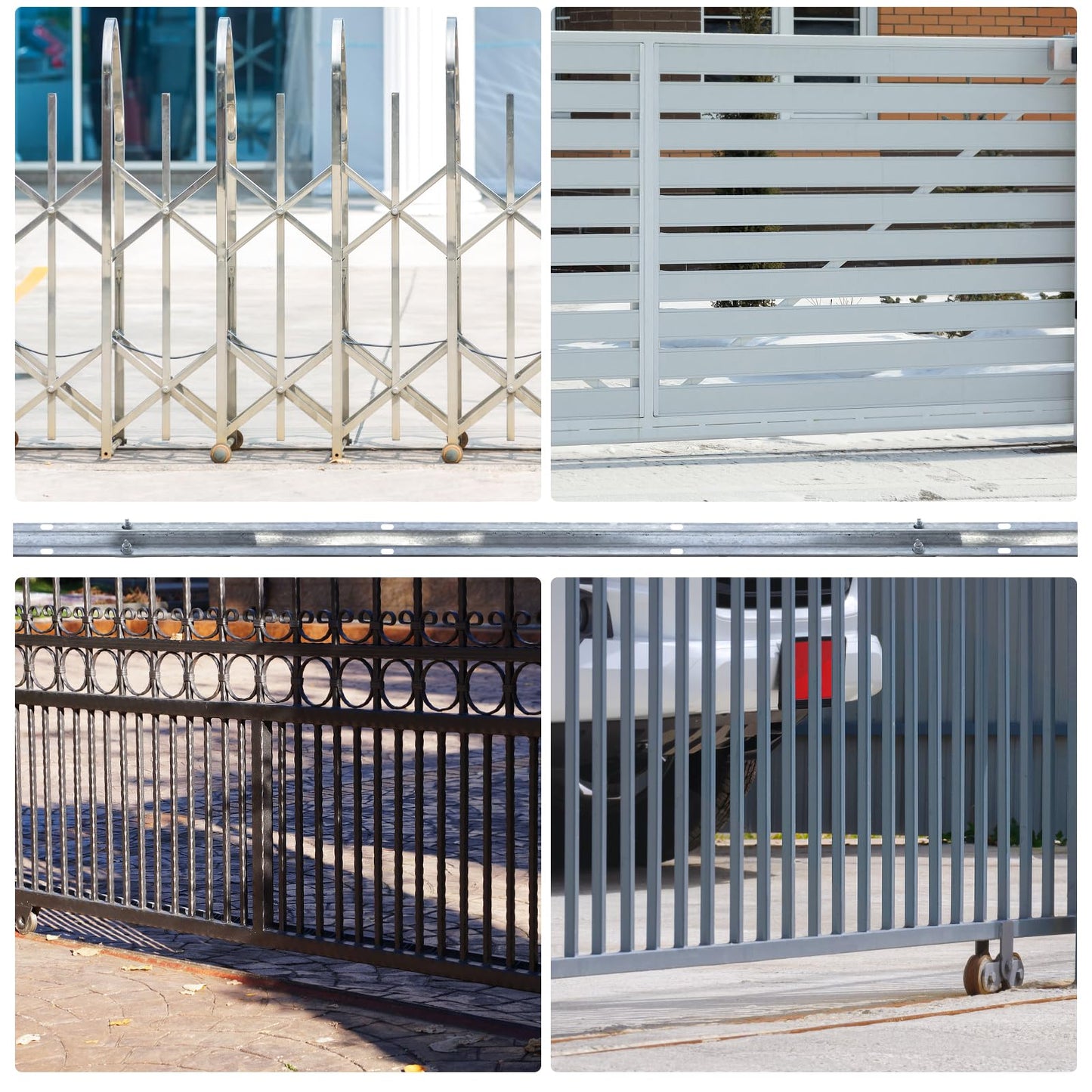 GLIMOVA 12ft Section Galvanized Inverted V Track | V- Track in 2 6 Foot Sections for Sliding Slide Gate | Driveway Gate Track