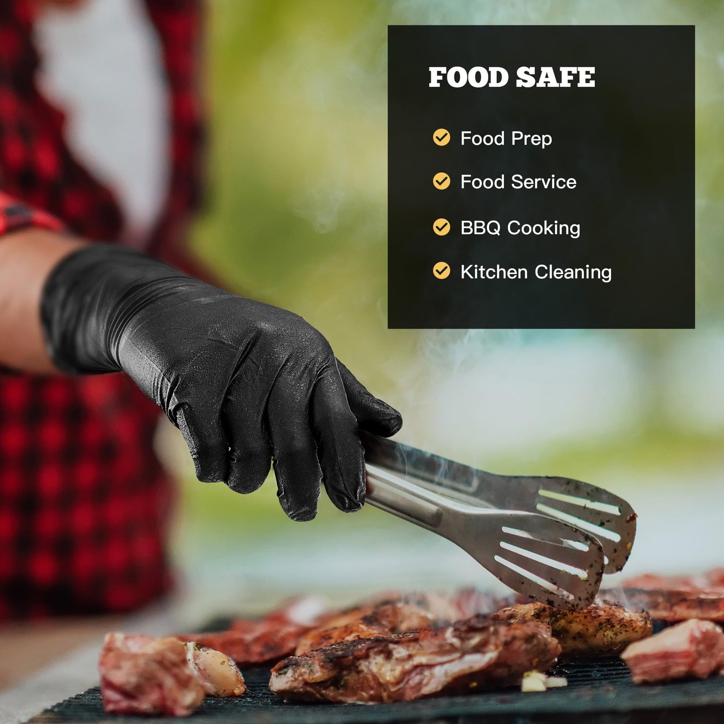TitanFlex Heavy Duty Black Nitrile Gloves, 6-mil, Fully Textured, XXL 1000-ct Box, Mechanic Disposable Gloves, Work Gloves, Latex Free, Powder Free, Rubber Gloves for Food Prep