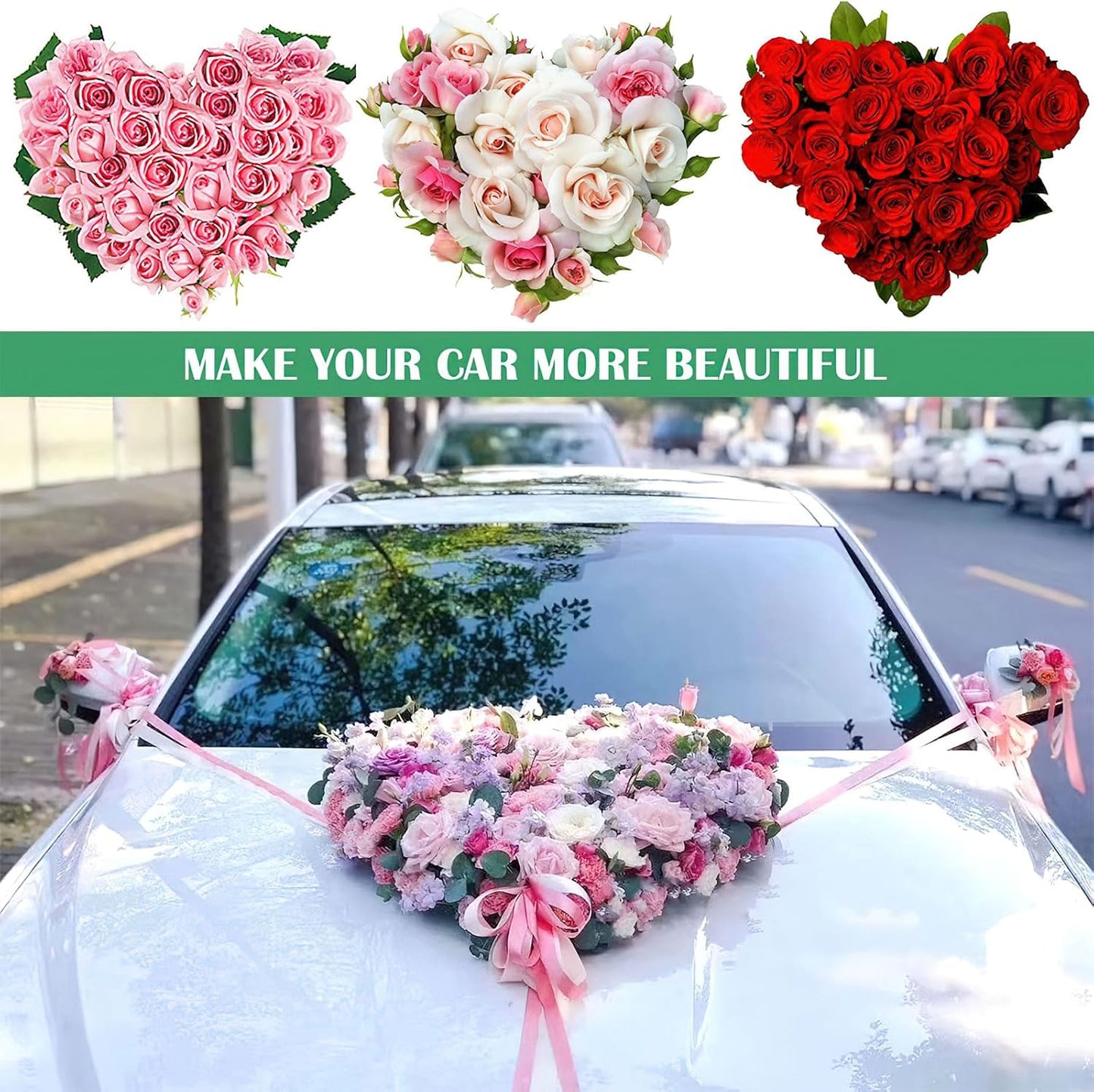 Skiennix Heart-Shaped Floral Foam Bricks - Ideal for Wedding Flower Arrangements | 20x20cm