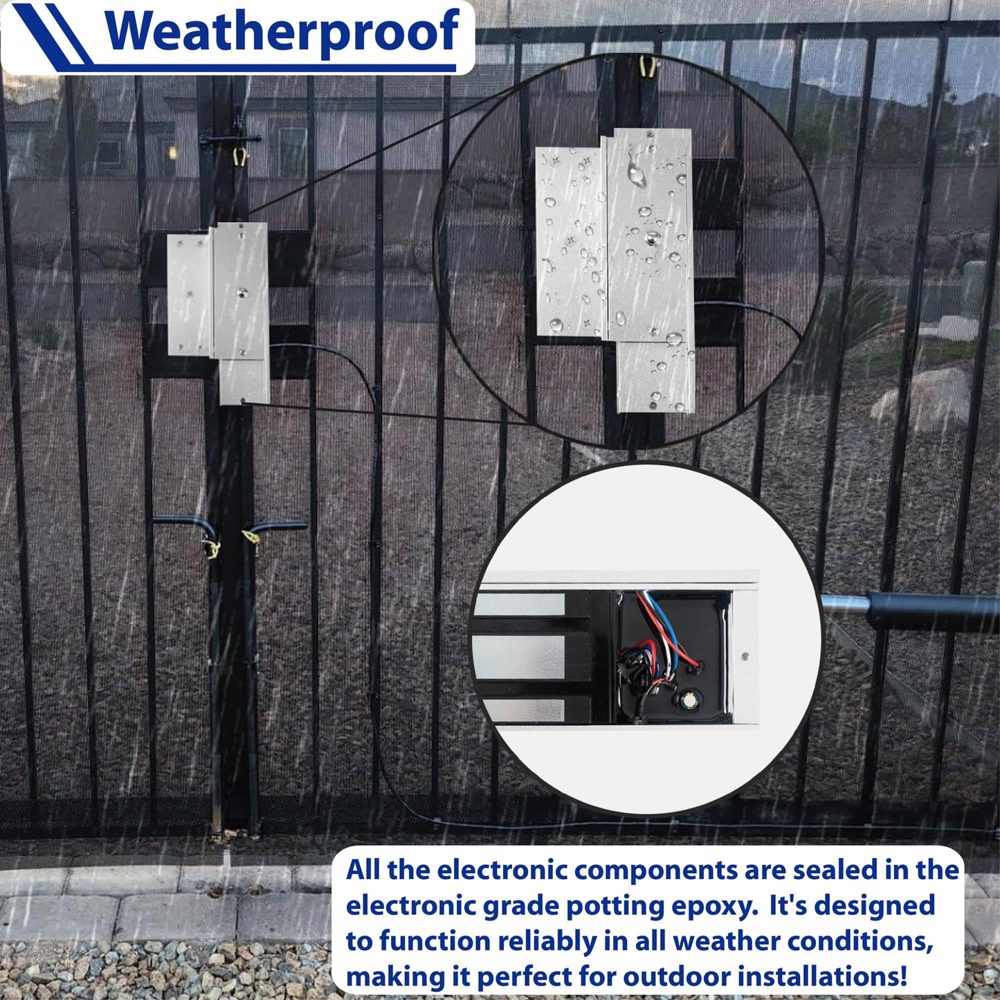 Haupowfo Universal Waterproof Heavy Duty 1200lbs Holding Force Maglocks Electromagnetic Lock with ZL Bracket for Gate Opener and Door Access Control System, 12VDC 24VDC Fail Safe Automatic Gate Lock