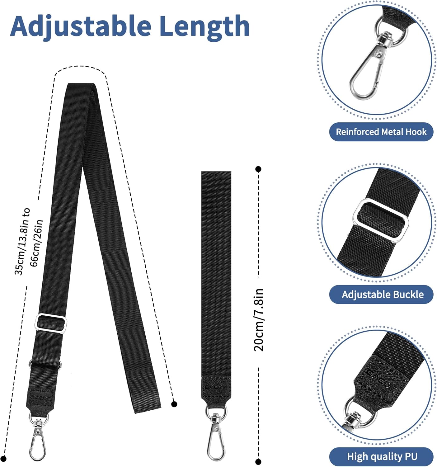 2 Pcs-1 Strap,1 Strap,2 CACOE Phone Lanyard Pcs Adjustable Neck Pcs Wrist Pads,Universal Crossbody Multifuctional Cell