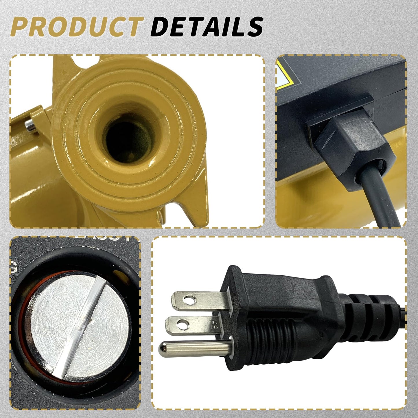 NBF-22 Hot Water Circulator Pump, 1/25 HP 115V 60Hz, Compatible with Bell & Gossett 103252LF Lead-Free Bronze Recirculating Pump, for Potable Water/Nbf and SSF