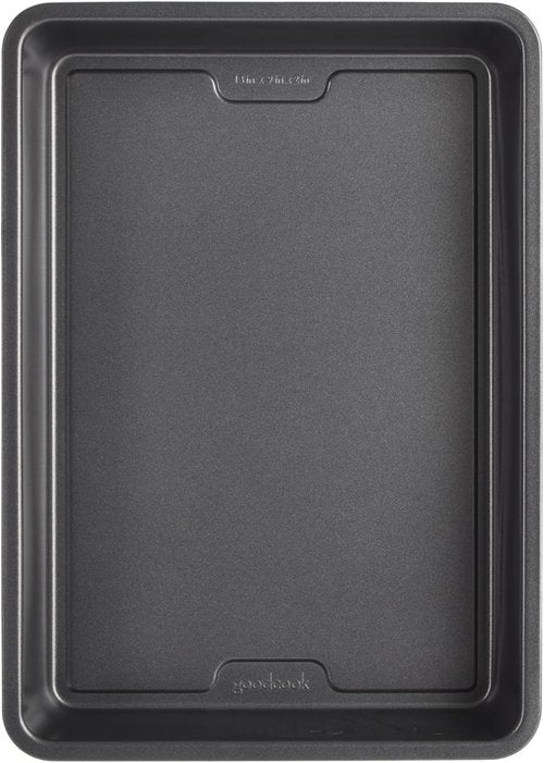 GoodCook PRO Nonstick Oblong Baking Pan - Scratch-Resistant Carbon Steel, 9 x 13-Inch, Gray