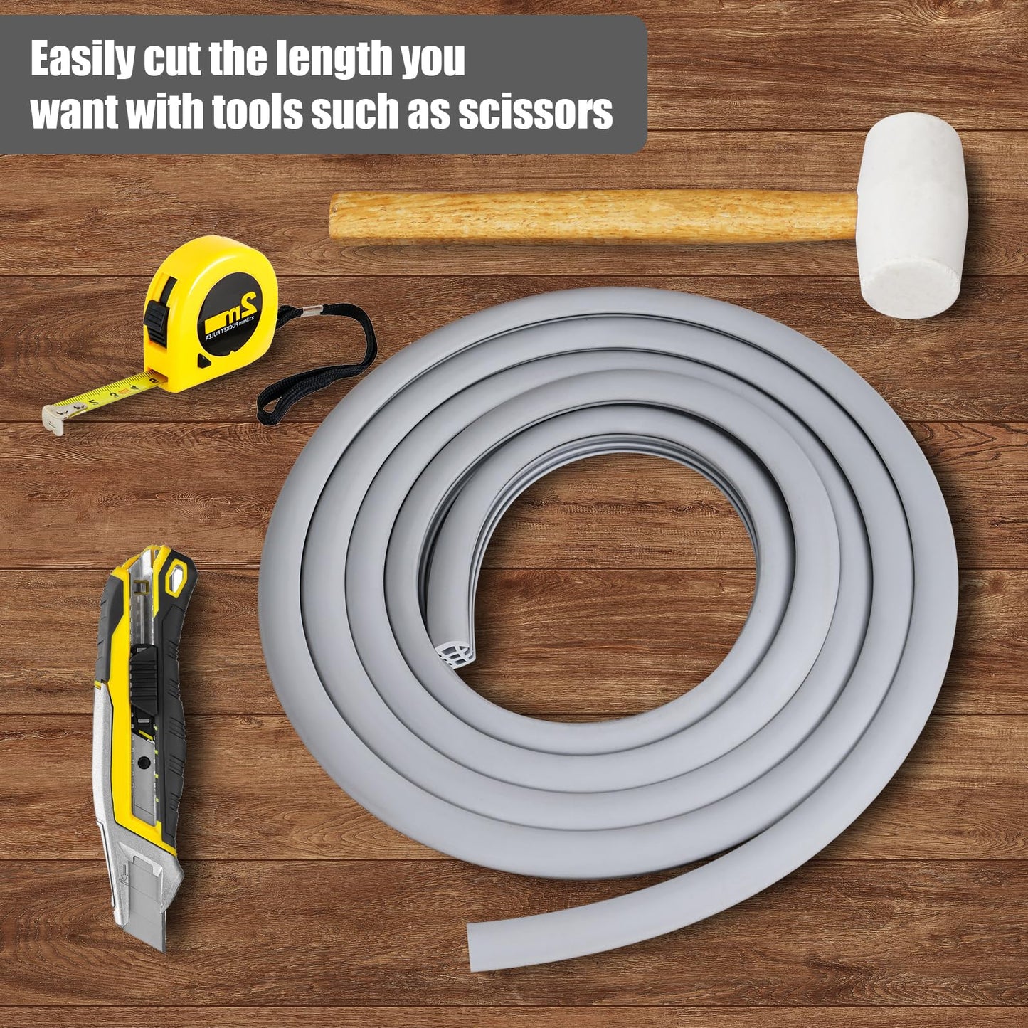 Flexible EPDM Rubber Strip (100 ft Long and 3/4 inch Wide) for Concrete Crack Repair and Replacement - Weather and Aging Resistant Expansion Joint Filler for Driveways and Sidewalks
