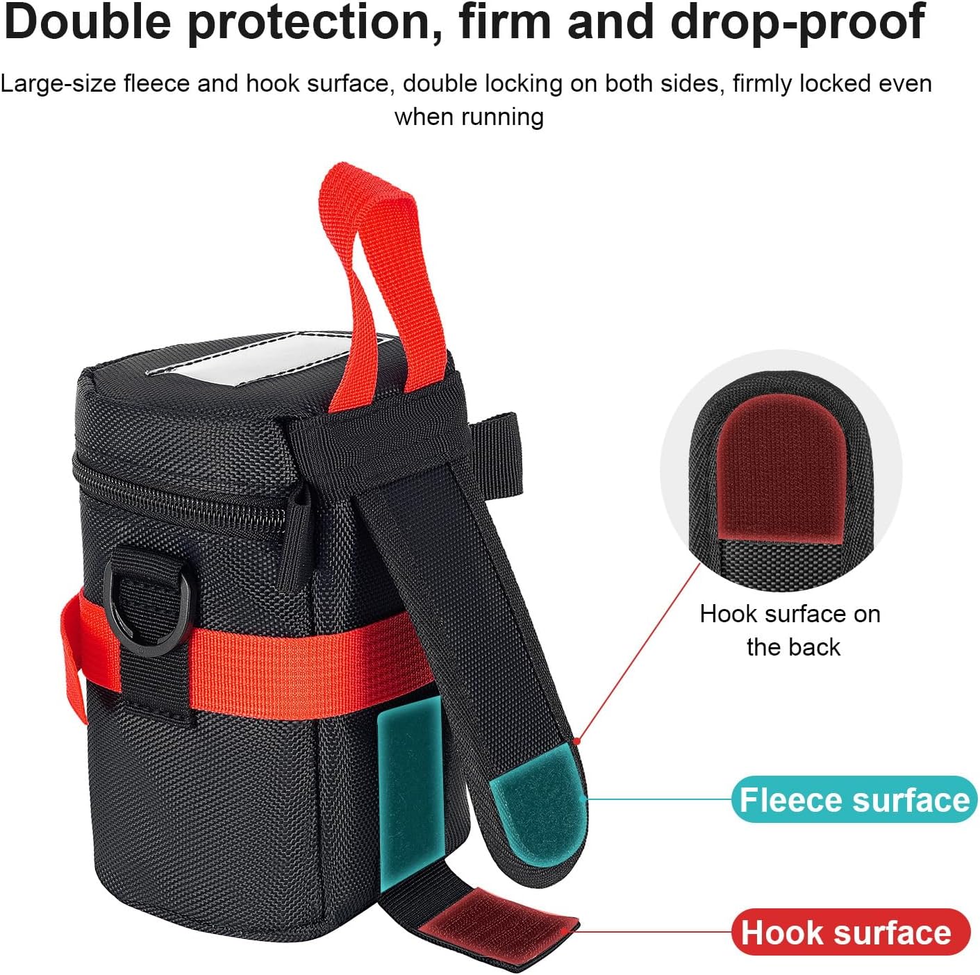 17-55mm/17-85mm,EF 35mm f2, 18-200mm/18-105mm/18-300mm, 56mm f1.2 3.94" 6.1"(D FOMITO Camera Lens Case Pouch Bag