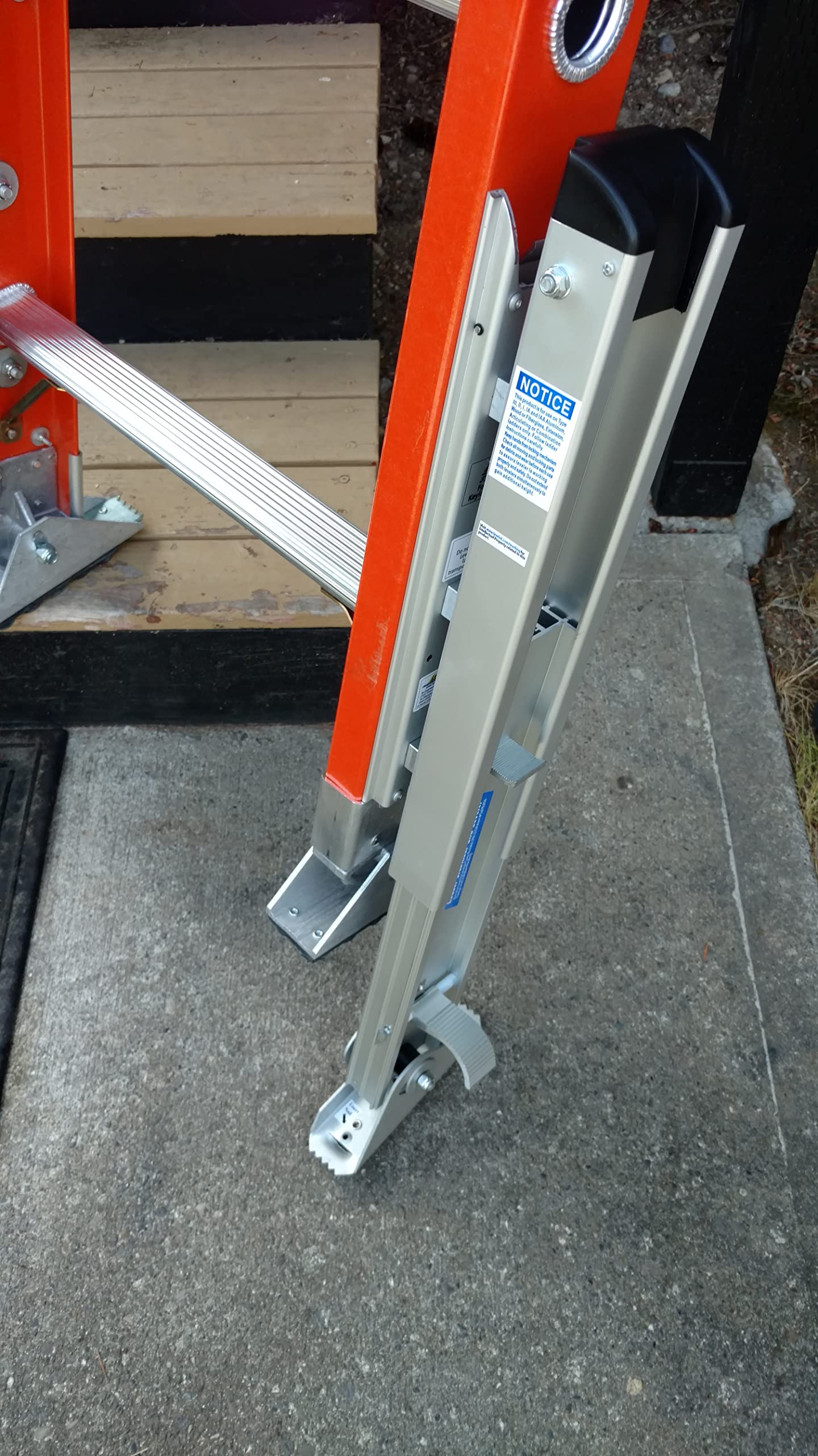 Levelok Quick Connect Ladder Leveler - Extension Ladder Stabilizer for Roof, Stairs (Single Leveler Only - Base Units NOT Included)