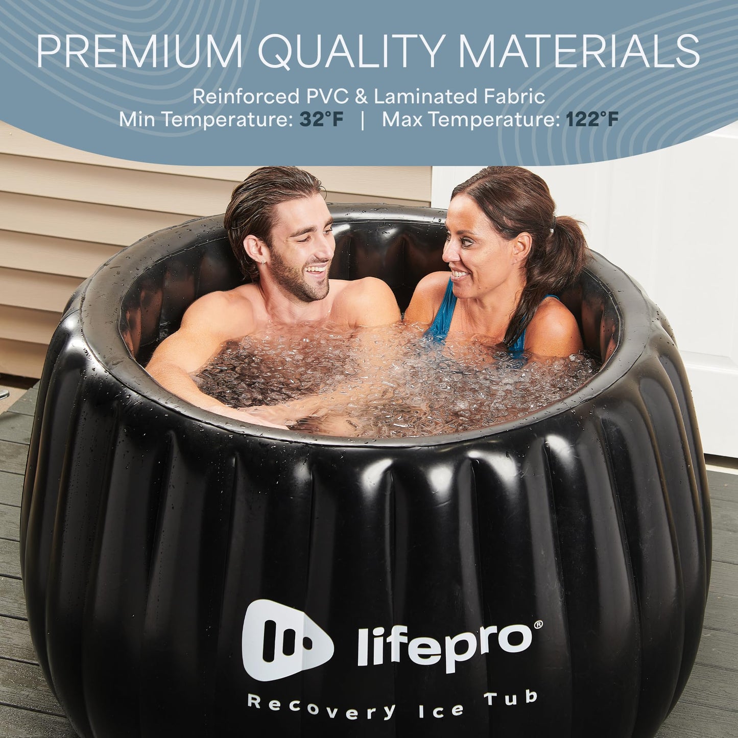 Lifepro 2-Person Portable Ice Bath Tub for Athletes XL - Self-Inflatable Ice Bath Tub for Adults- Foldable Ice Pod Cold Plunge Tub for Outdoor Ice Bath - Durable Ice Plunge Tub for Ice Baths at Home
