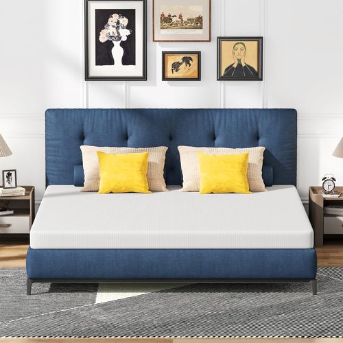 FDW 6-Inch King Mattress - Medium Firm Gel Memory Foam | CertiPUR-US Certified | Pressure Relief & Cooling Cover