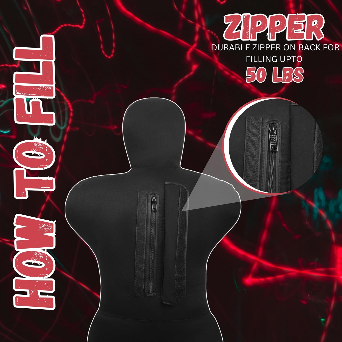 POZTEV Kids Grappling Dummy – 3ft Unfilled Wrestling Dummy, MMA & Jiu Jitsu Dummy Training for Youth