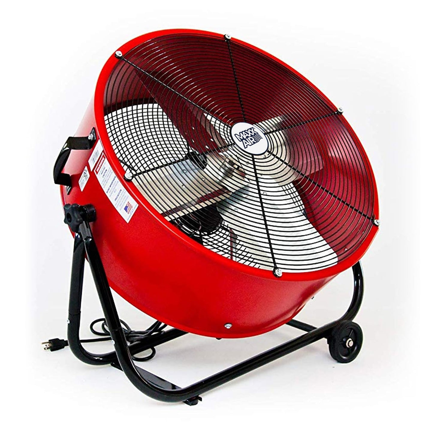 Maxx Air 24" Industrial Fan Heavy Duty - Rugged Drum Fan for Workshop - Powerful Shop Fans Heavy Duty for Industrial Use - Large Cooling Solution for Factories and Warehouses