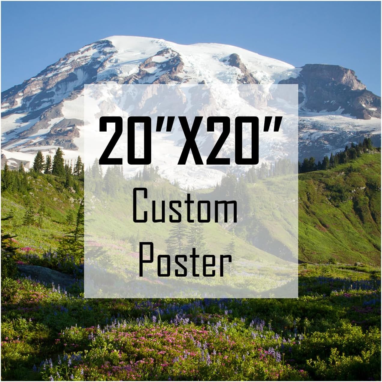 ZXDZSM Custom Canvas Poster - Personalized Wall Art Print | Upload Your Image, 20" x 20" Unframed