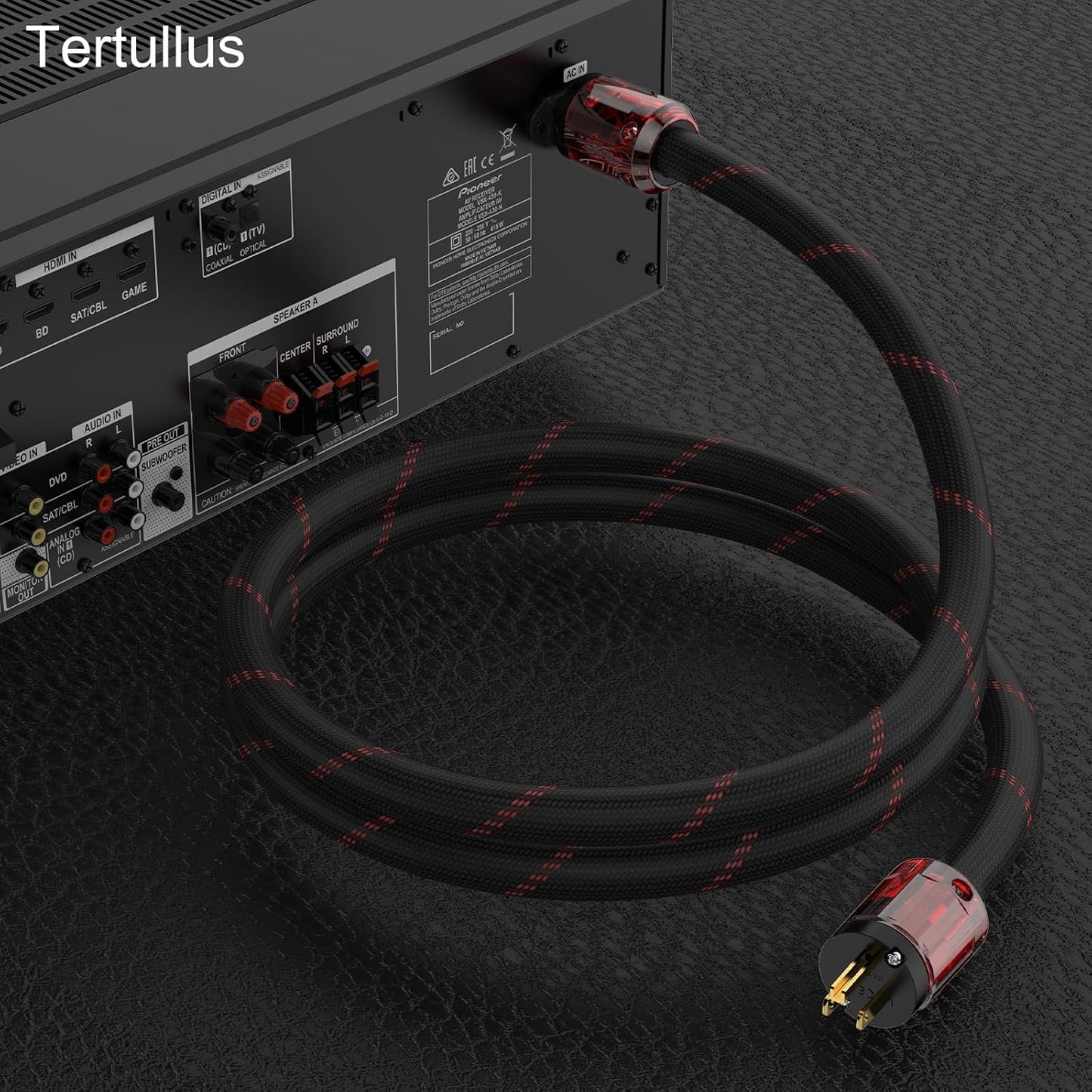 Tertullus (1.5m/4.92ft) OFC HiFi Audiophile Ac Power Cable,Power Cord Wire with US Connector Plug