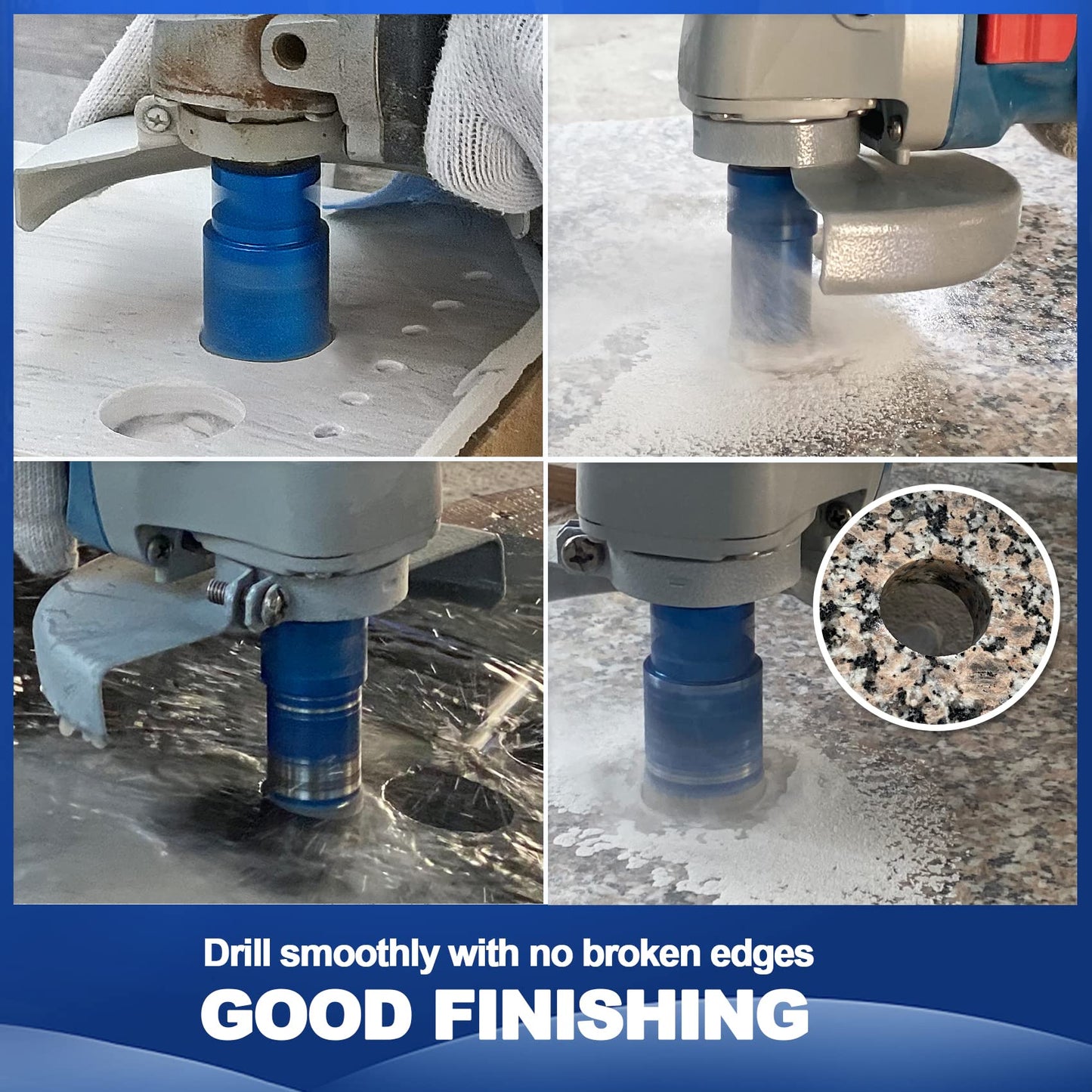 Diamond Core Drill Bit for Porcelain Tile Ceramic Marble Granite Diamond Core Drill Bit Set Diamond Hole Saw Kit for Drilling Porcelain Tile Ceramic Marble Granite,6pcs Diamond Drill Bits