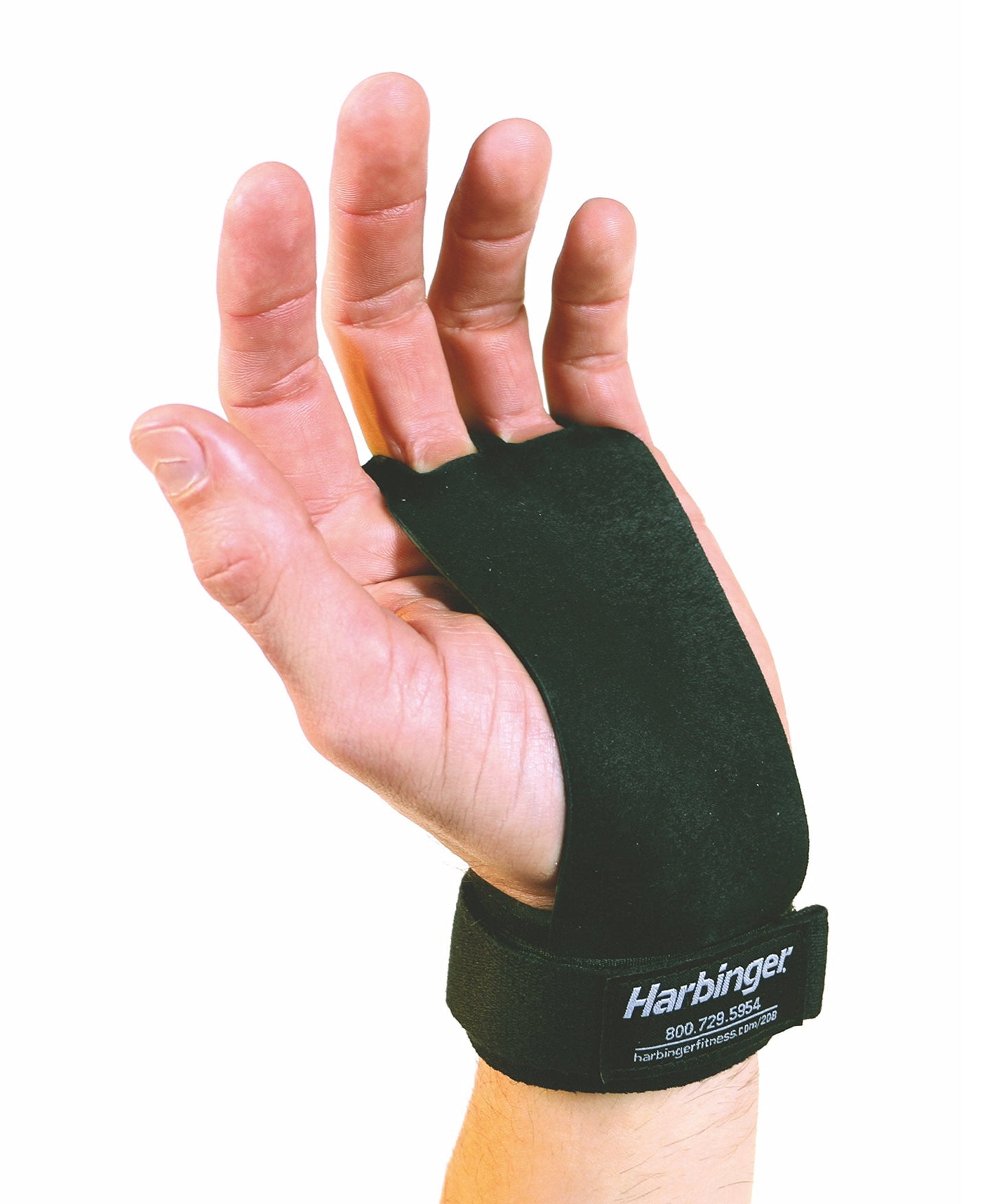 Harbinger Leather Palm Grips for Weight Lifting Workout Hand Protection, Medium