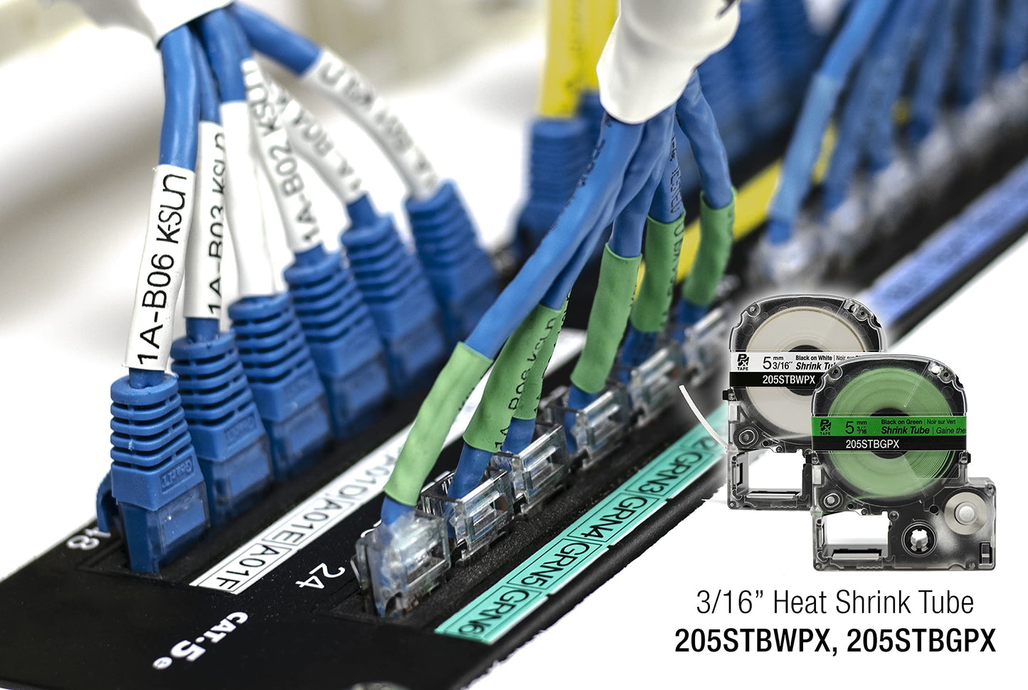 LABELWORKS Epson LW-PX900 Industrial Label Maker and 205 Shrink Tube AWG 8-12, 3/16" Bundle