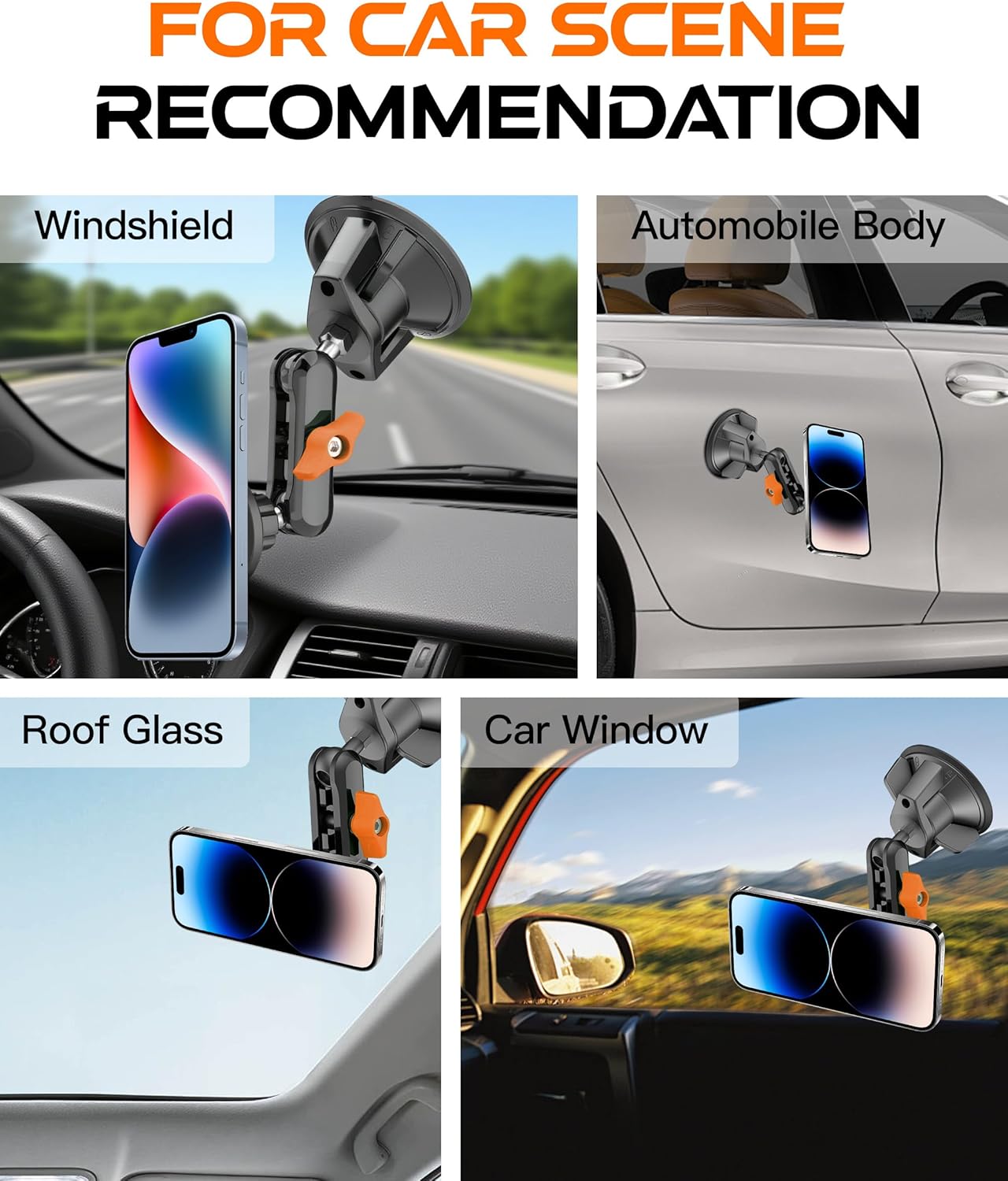 chubbycable 360 ChubbyGrip Magnetic Dash Mount Vacuum Magnetic Phone Holder for Your Car Adjustable Suction Cup Car