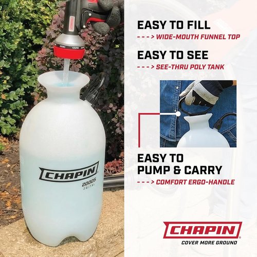 Chapin 20004 Pump Sprayer - 1-Gallon Translucent Tank with Easy Fill Funnel & Adjustable Nozzle | Ideal for Fertilizers, Pesticides & Weeds
