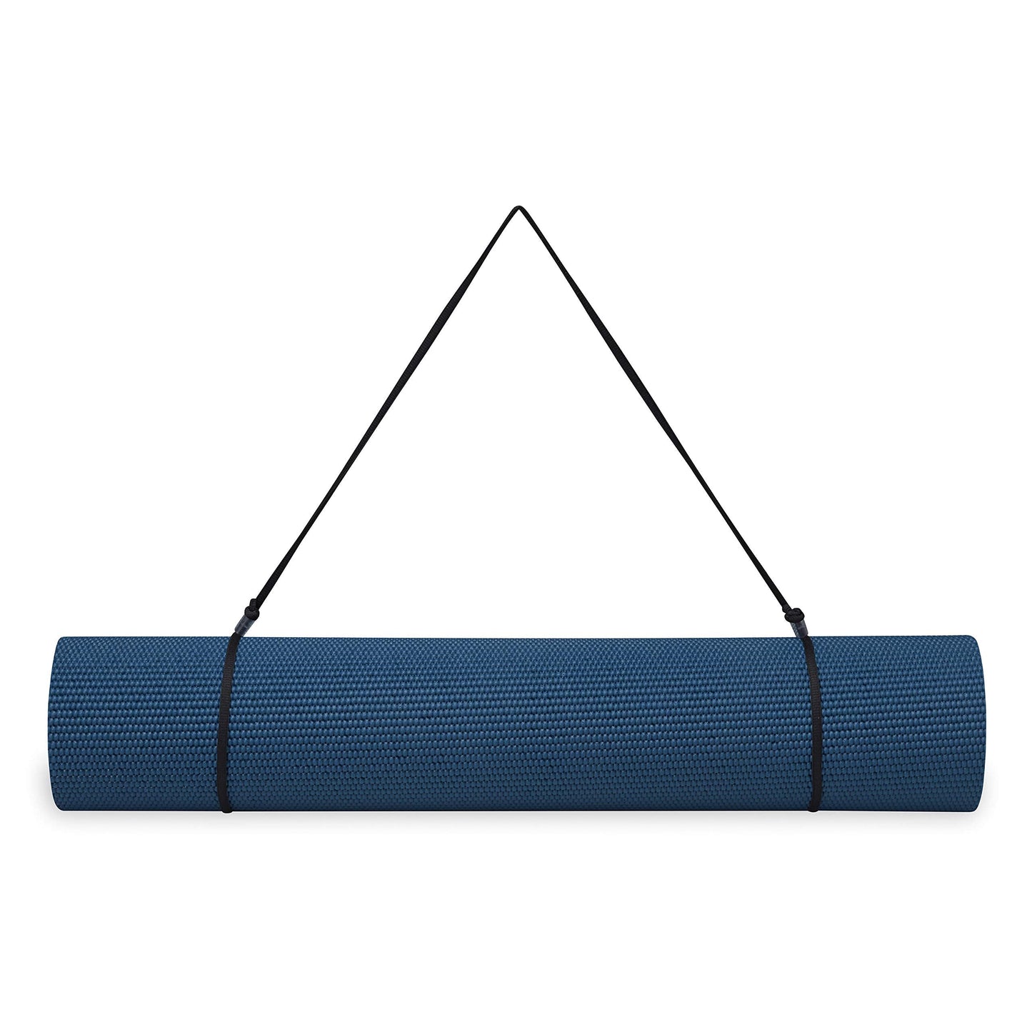 Gaiam Essentials 1/4" Thin (6mm) Yoga & Pilates, Fitness & Exercise Mat with Easy-Cinch Carrier Strap Cusion Support For Fitness and Gym Workouts