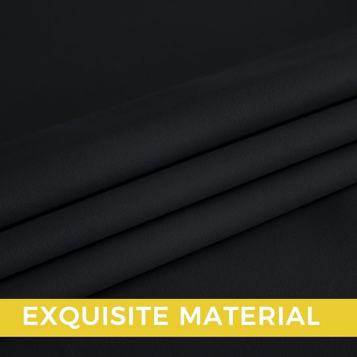 NICETOWN Blackout Curtains - Grommet 2 Panels for Ultimate Light Blocking | 95 Inches Long, Black