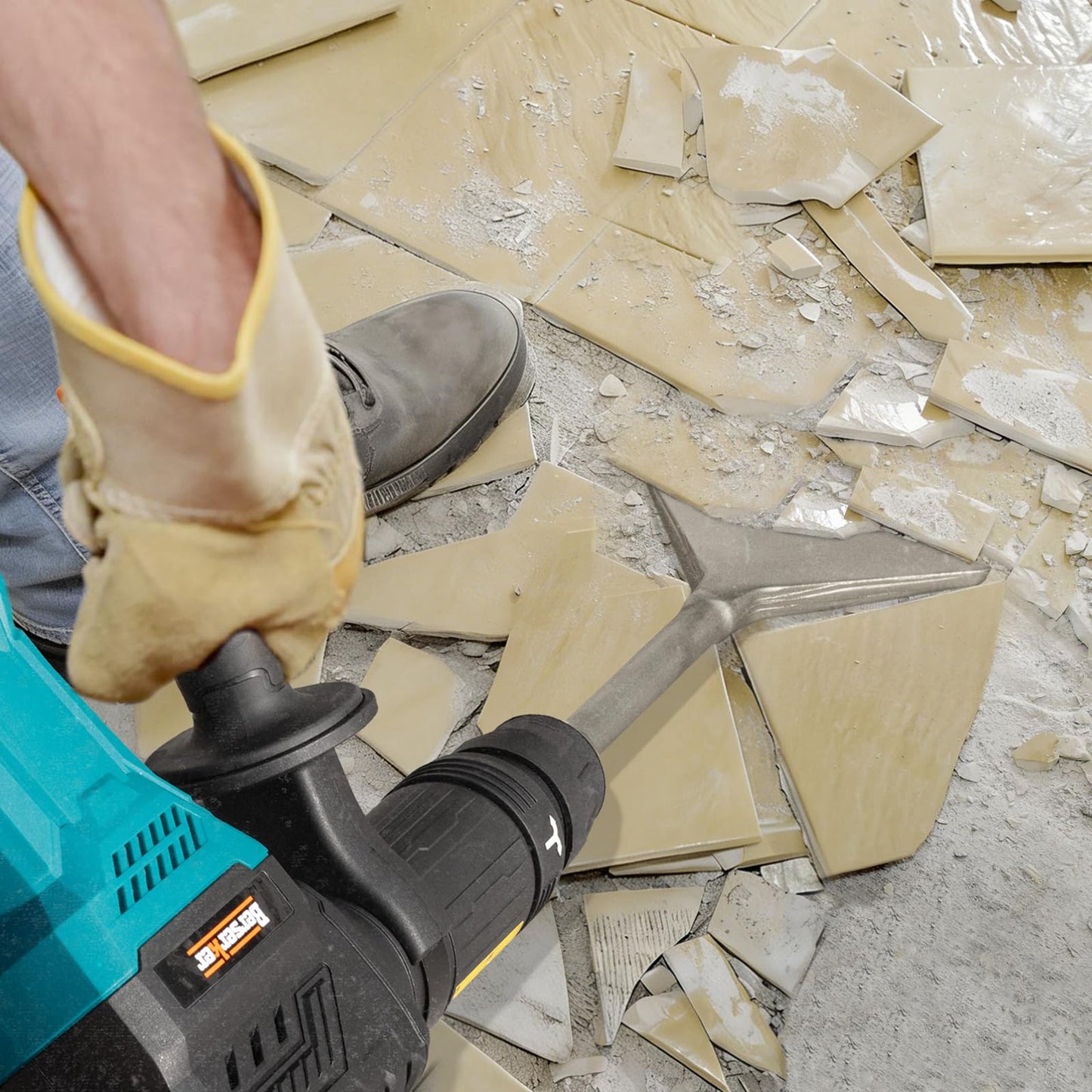 Berserker 12-Pound SDS-Max Demolition Jack Hammer with 6 x 15 In. SDS Max Wide Scaling Chisel