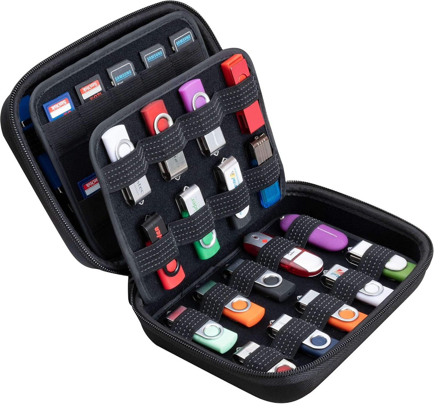 ButterFox 36 Large Capacity USB Thumb Flash Pen Drive Storage Holder/Memory Card SD Card Holder Case/Universial