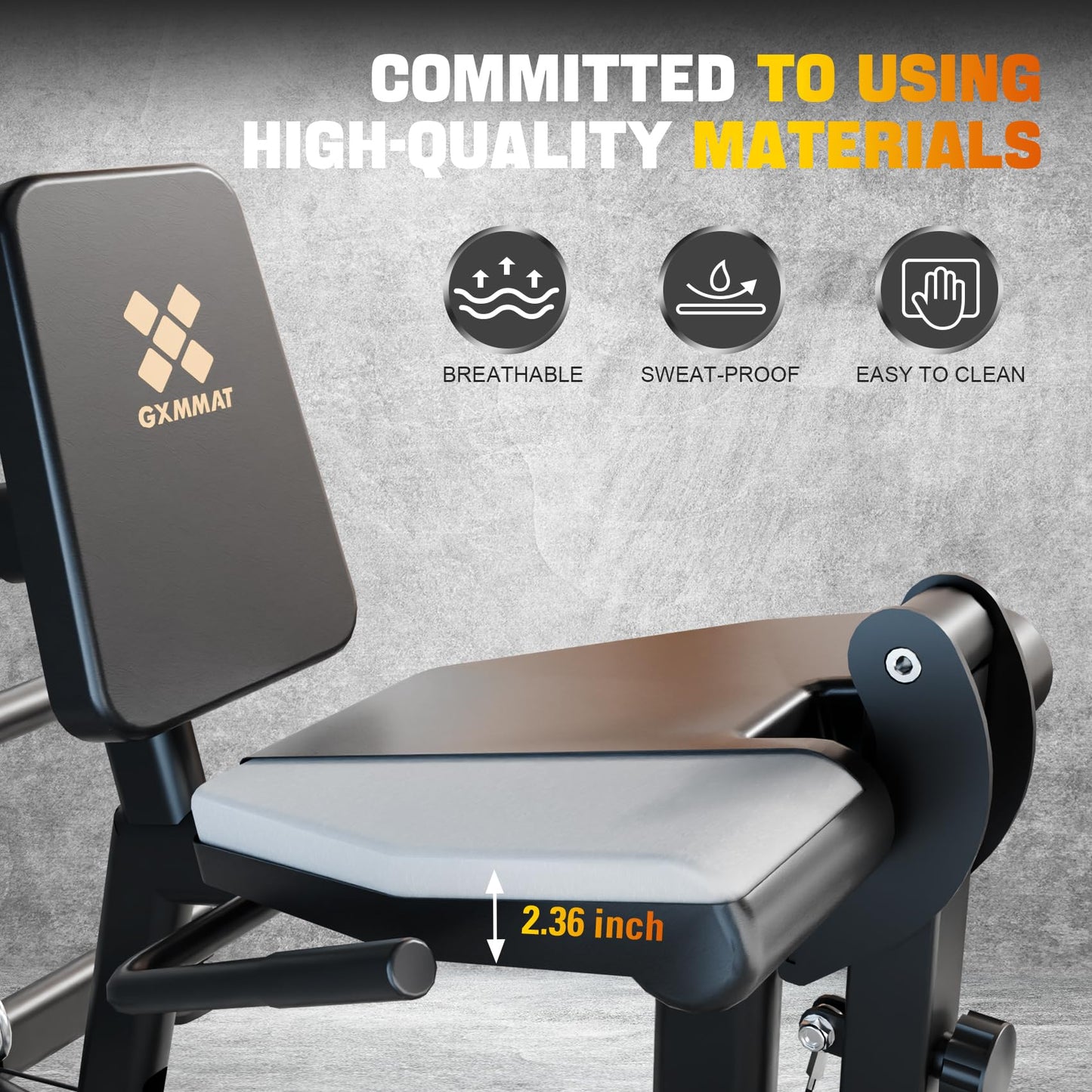 GXMMAT Leg Extension Machine - Multifunctional Workout Equipment for Home Gym, 400lbs Capacity with Adjustable Backrest & Leg Roller, Compact Strength Training for Quads, Hamstrings, Glutes and Core