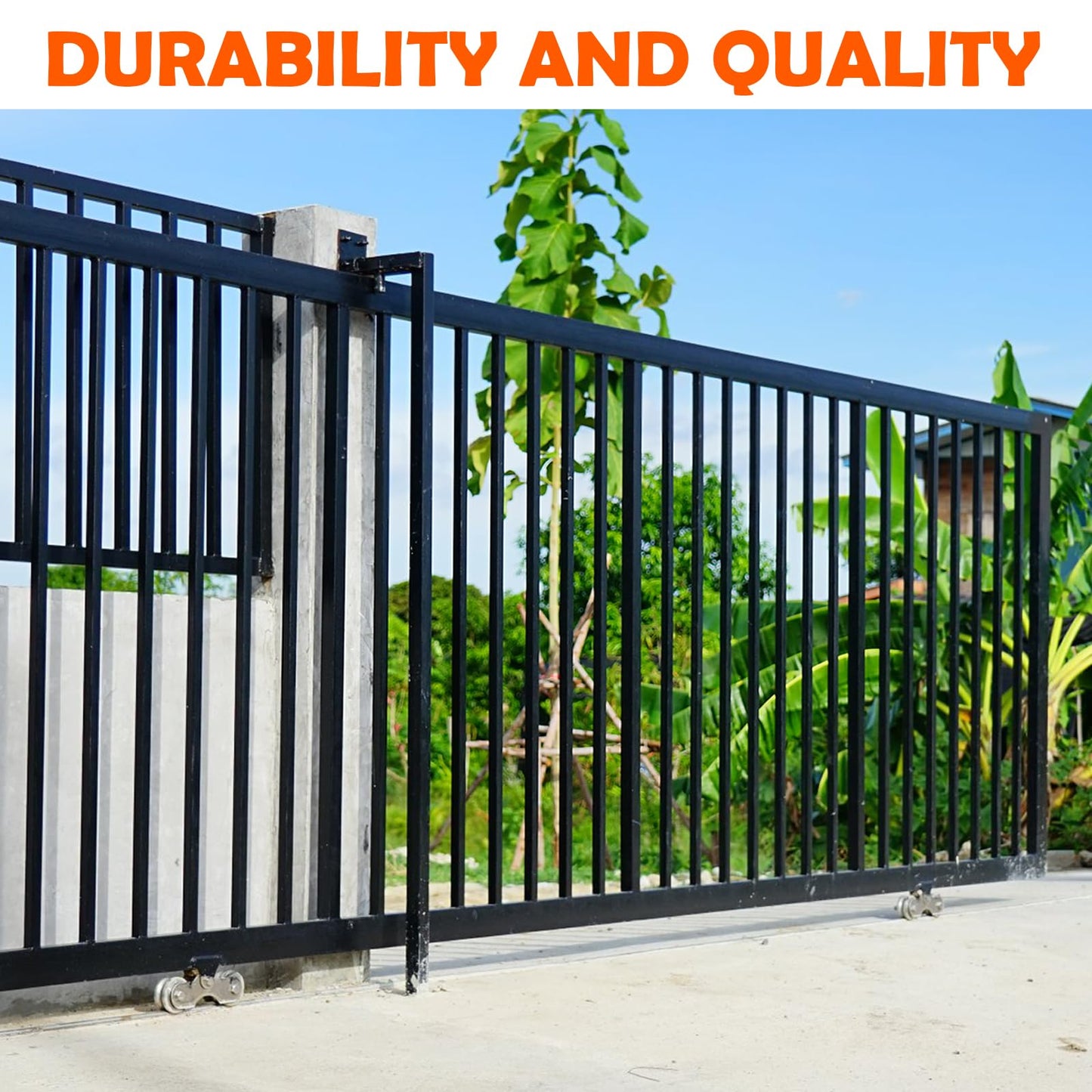 GLIMOVA 12ft Section Galvanized Inverted V Track | V- Track in 2 6 Foot Sections for Sliding Slide Gate | Driveway Gate Track
