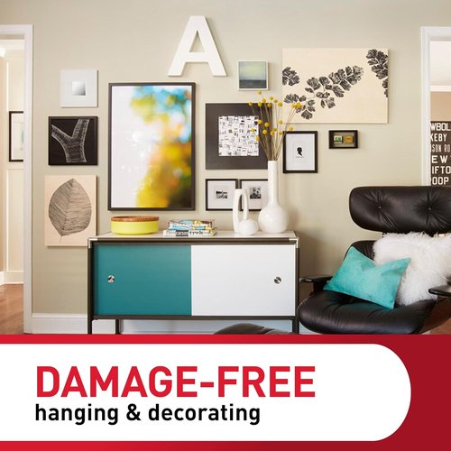 Command 5 lb Universal Picture Hanger - Damage-Free Home Decor Solution with 3 Frame Hangers & 6 Strips