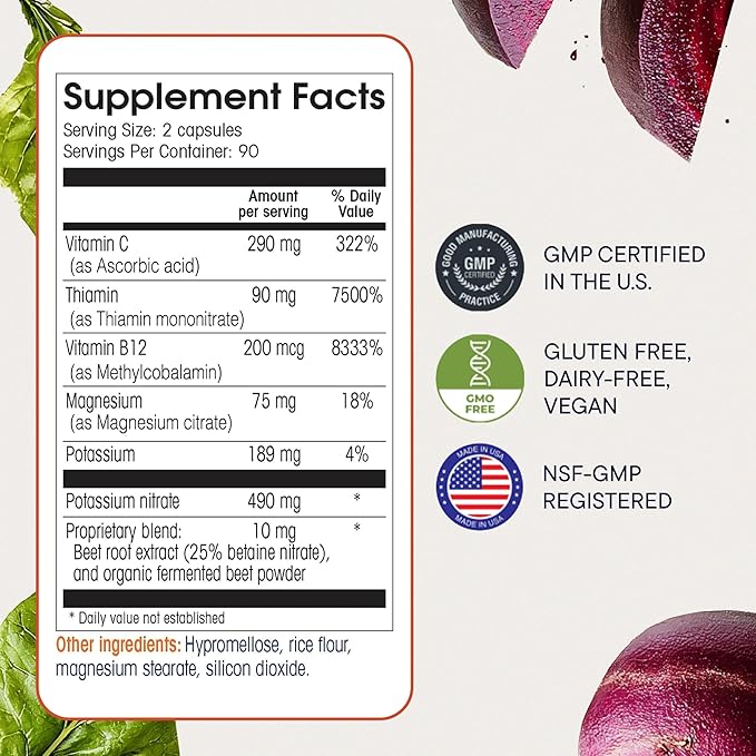 Berkeley Life Nitric Oxide Foundation, Full-Body Circulatory Support - Nitric Oxide Supplements for Men & Women - Beet Root Powder Supports Healthy Blood Pressure, Heart & Cardiovascular Health
