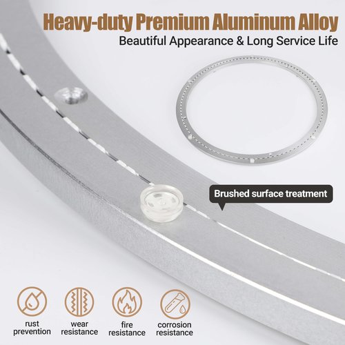 20 Inch Lazy Susan Heavy-Duty Aluminium Alloy Rotating Bearing Lazy Susan Hardware- Mute Bearing Turntable Ring Hardware for Dining and DIY Furniture (Capacity up to 660lb)