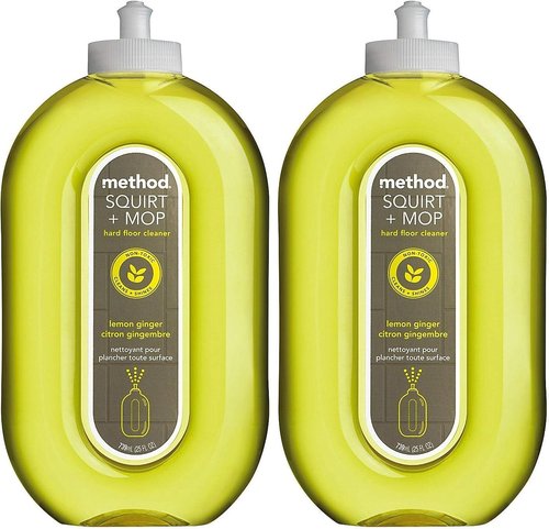 Method Squirt & Mop Hard Floor Cleaner - Lemon Ginger Scent - 25 Fl Oz | Pack of 2 Bottles