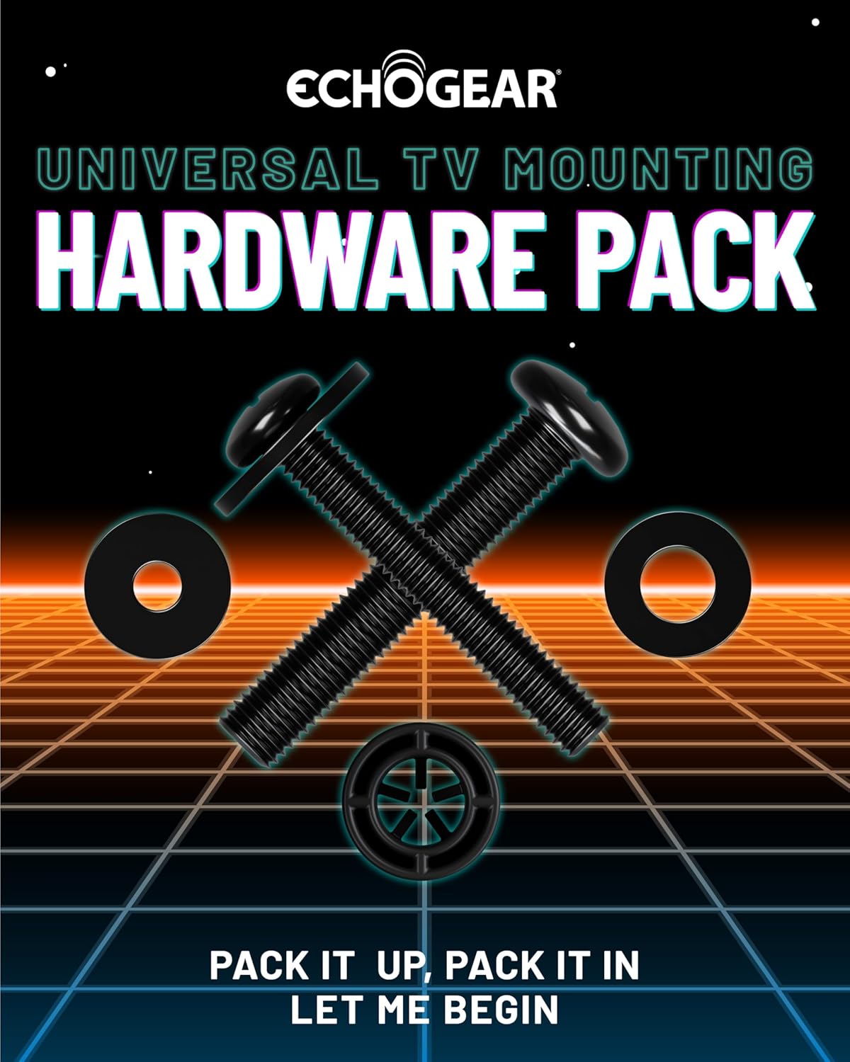 ECHOGEAR Pack 80" M4, M5, M6 M8 Universal TV Mount Hardware - Replacement Hardware Mounting Kit for TVs up